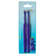 Набір монопучкових зубних щіток 2шт зі змінними насадками 8 шт, Фіолетовий